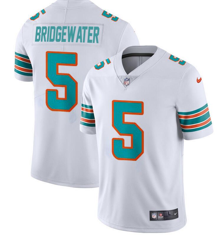 2023 Men NFL Miami Dolphins #5 Teddy Bridgewater Alternate Game white Jersey->chicago blackhawks->NHL Jersey